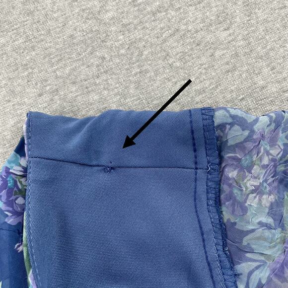 90s VTG Karin Stevens 2-pc Skirt Set 10P Blue Fairycore Ruffle Dreamy Whimsical - Picture 16 of 16